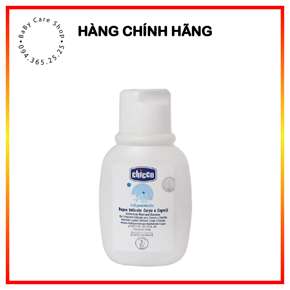 Sữa tắm gội chiết xuất Yến mạch 0M+ Chicco 50ml, chăm sóc da và tóc toàn diện cho trẻ