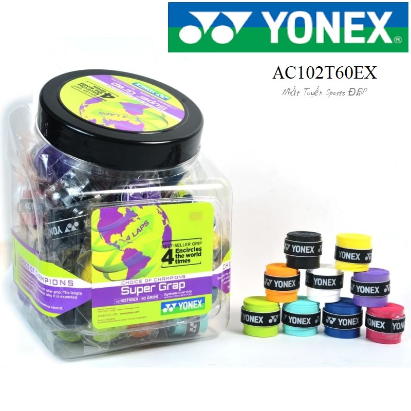 1 cái Cuốn cán Yonex AC102T60EX 60 in 1 (chính hãng)