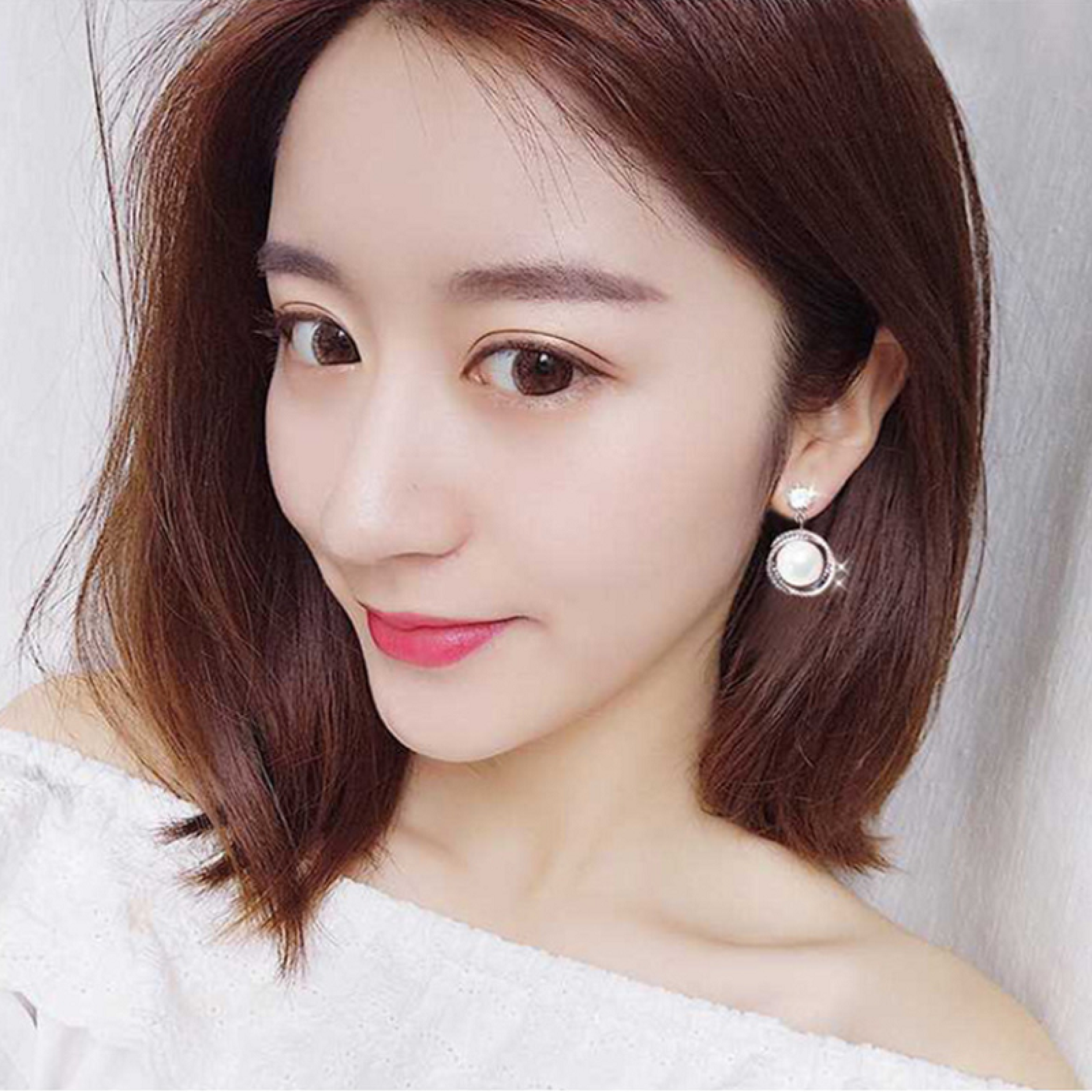 Bông Tai Ngọc Nữ Kim Cương Zircon Đính Ngọc Trai Sang Trọng KTZIRCONNGOCNU13