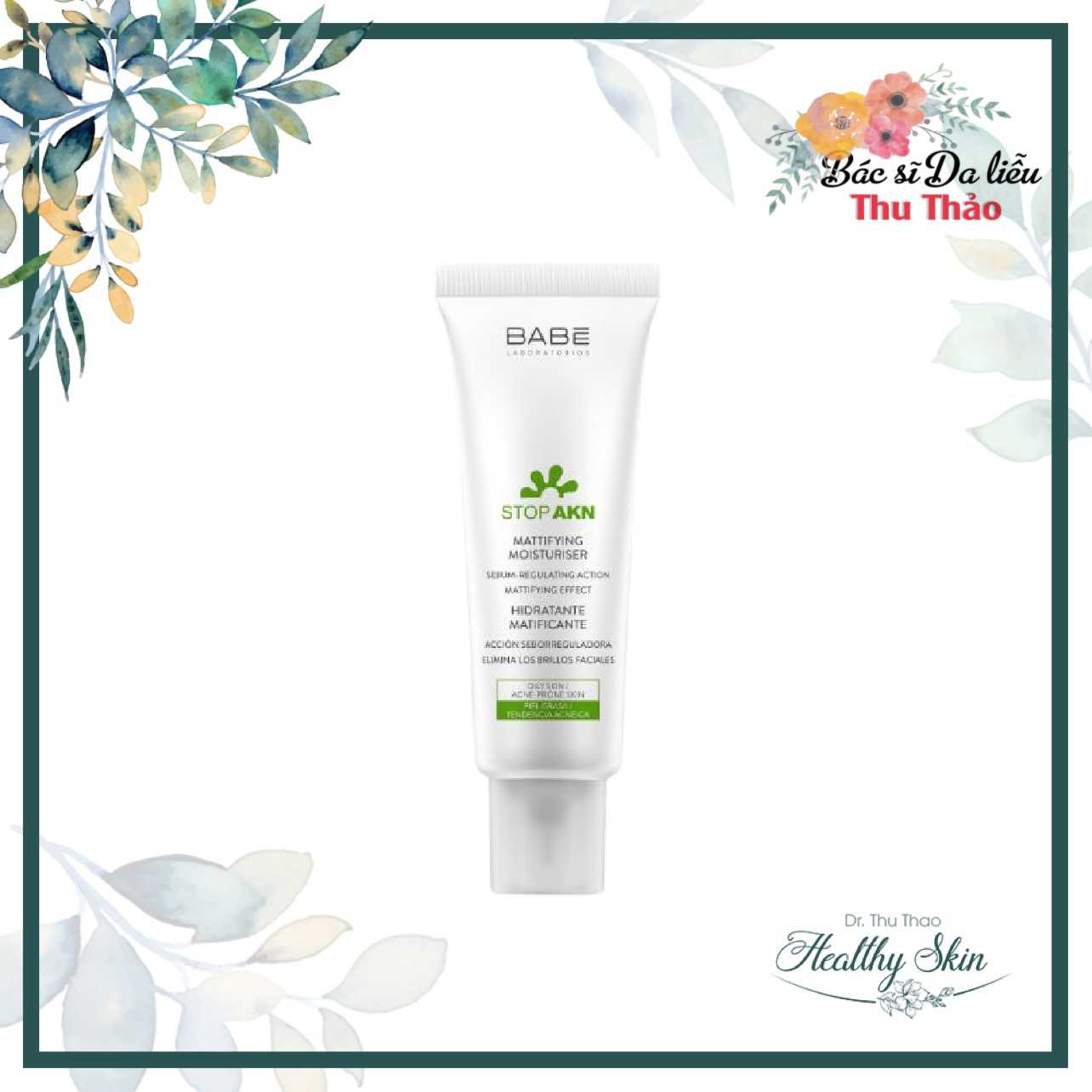 [50mL] DƯỠNG ẨM DA MỤN BABE STOP AKN MATTIFYING MOISTURISER