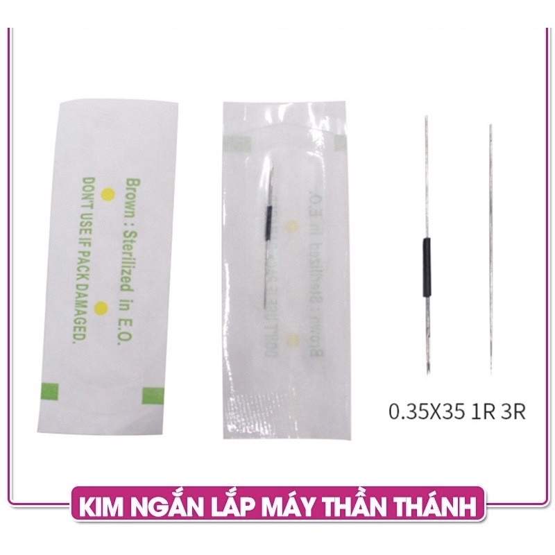 Kim ngắn 0.35x3.5mm dùng cho máy thần thánh, pro + ngòi vỉ máy xăm thần thánh, pro