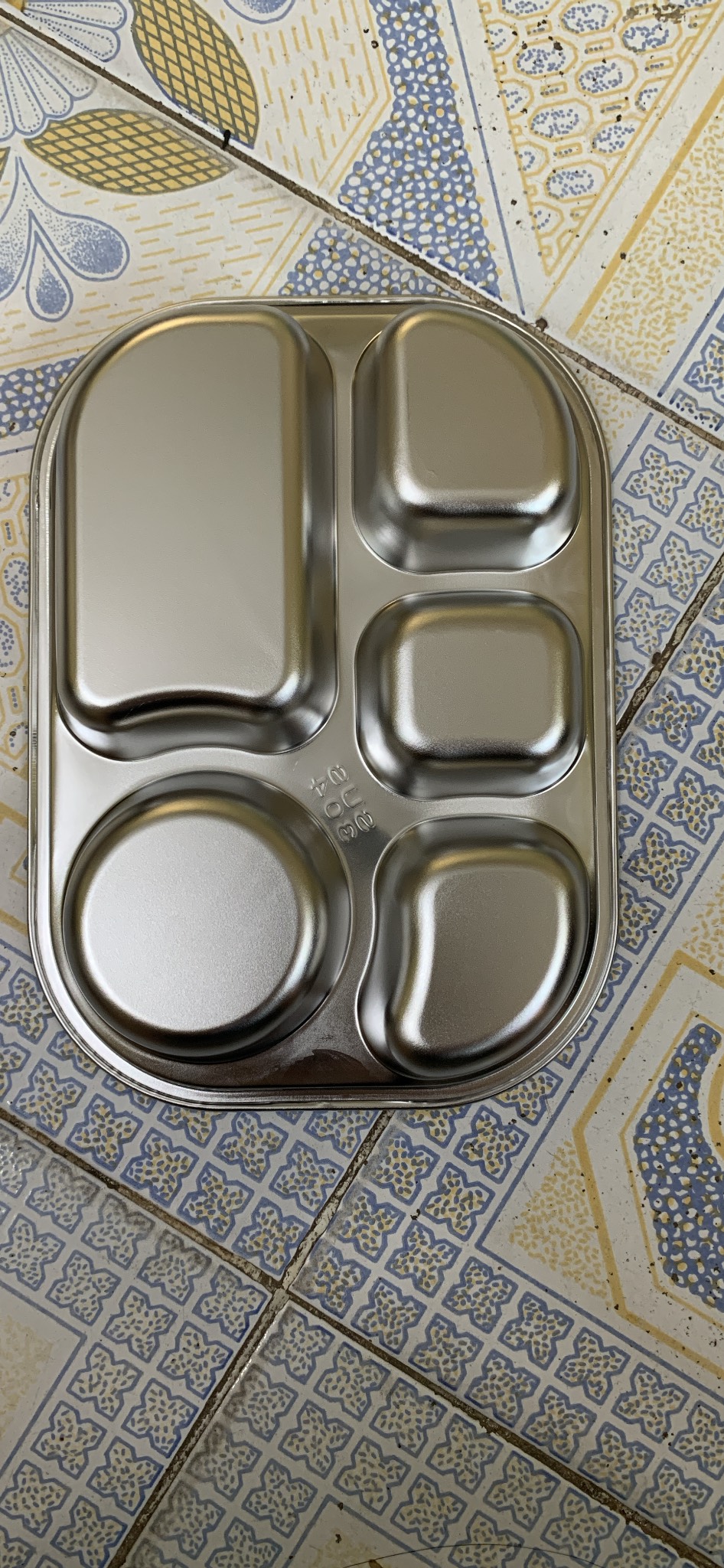 Khay cơm 5 ngăn nhỏ inox 304 (26x19x4.5cm)