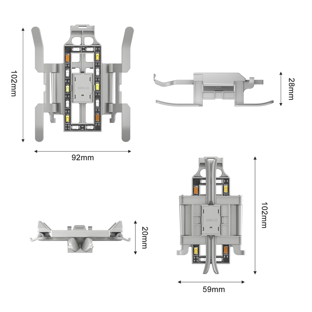 Dji Mini 3 PRO LED 起落架可折疊加長著陸防滑迷你 3 PRO 鏡頭防摔保護配件