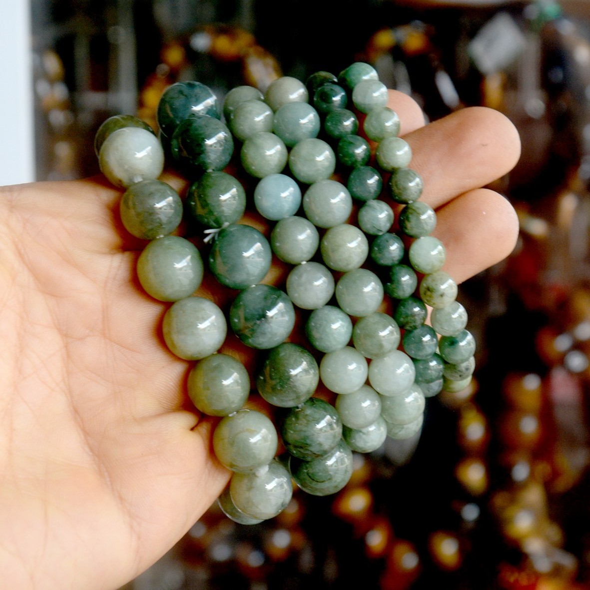 Vòng tay chuỗi đá cẩm thạch dầu