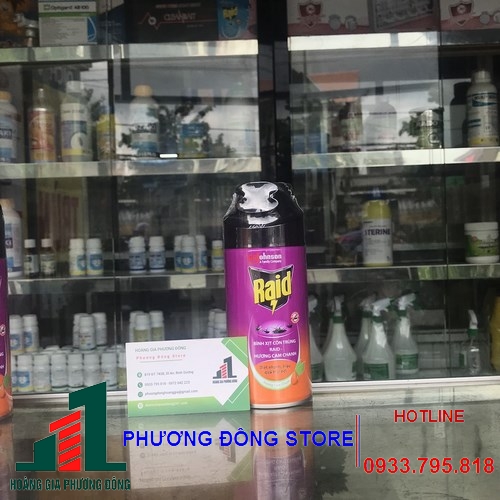 Bình xịt muỗi và côn trùng Raid - Chai 300ml