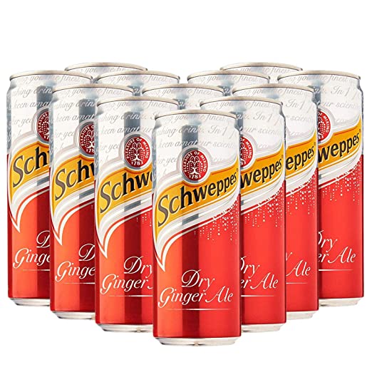 Lốc 12 lon nước Gừng hiệu Schweppes Ginger Ale 320ml