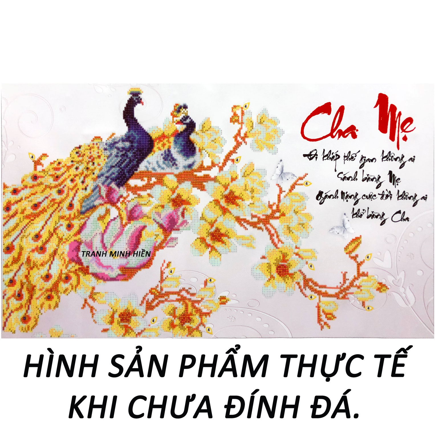 Tranh Đính Đá Tự Làm - Cha Mẹ Là Niềm Tin Bất Diệt 68 (Kèm Quà Tặng) - Tranh Minh Hiền (TỰ ĐÍNH ĐÁ)