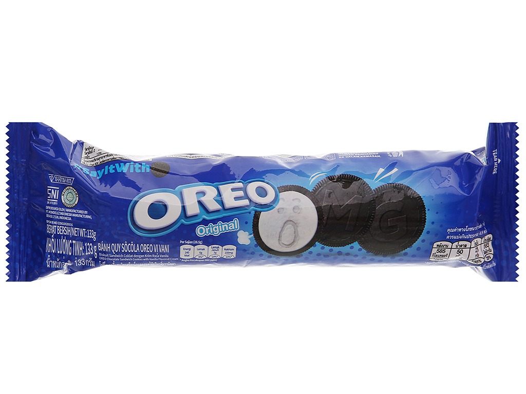 Bánh quy Oreo vị vani 133g