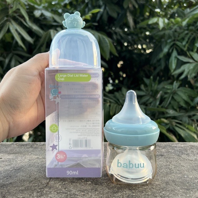 [ chọn núm S,M,L,LL] - Bình sữa cổ rộng PPSU Babuu 90ml/120ml/160ml/240ml/300ml (quà tặng hấp dẫn)