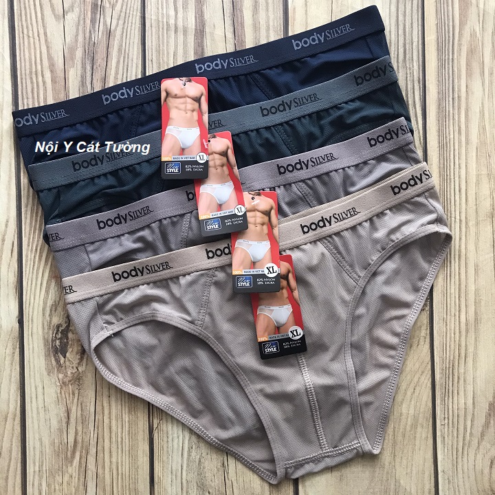 Combo 5 Quần lót nam vải lưới body sliver thoáng mát