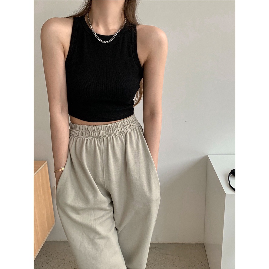 Áo Croptop ba lỗ ôm Body kiểu dáng Basic Okélla