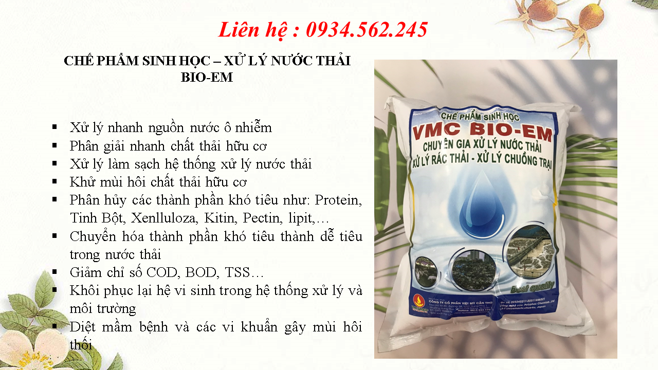 Chế phẩm sinh học xử lý nước thải BIO-EM