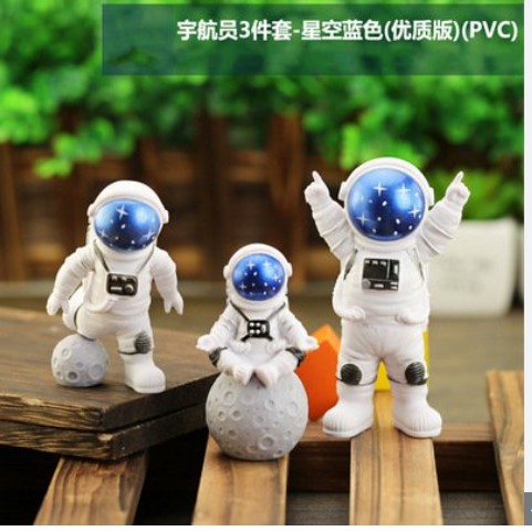 Set 3 mô hình phi hành gia trang trí bánh kem sinh nhật