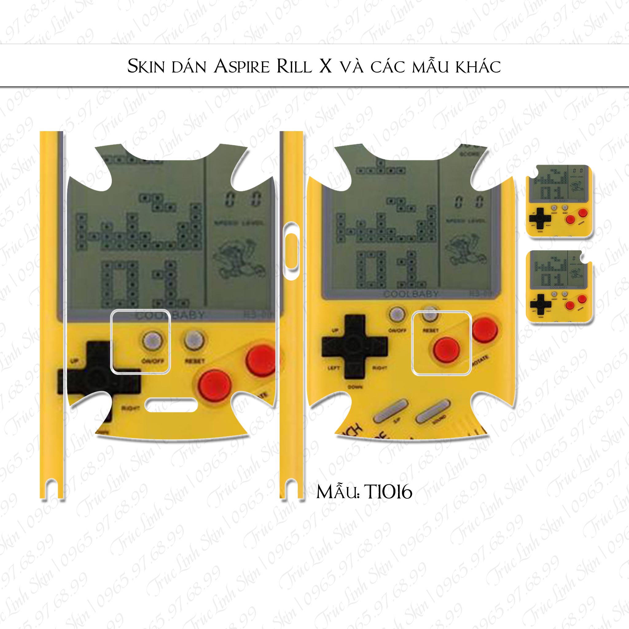 Miếng dán skin cho Riil X mẫu T1016 (decal dễ dán, đã cắt sẵn)