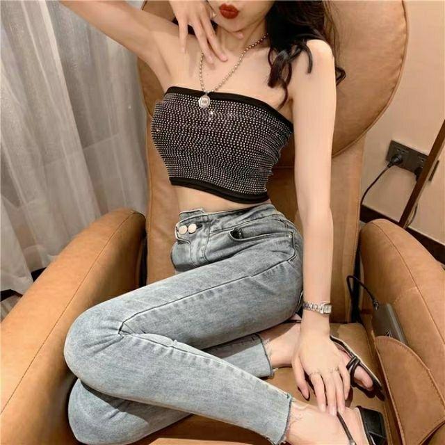 Áo ống đính kim sa