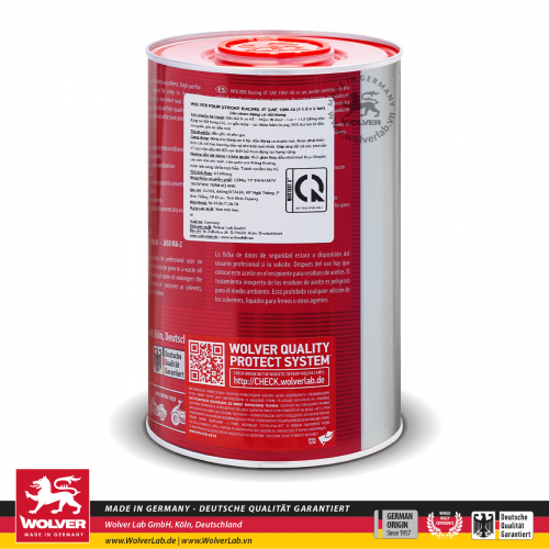 Wolver Racing 10W40 800ml - Nhớt xe máy cao cấp Nhập Đức