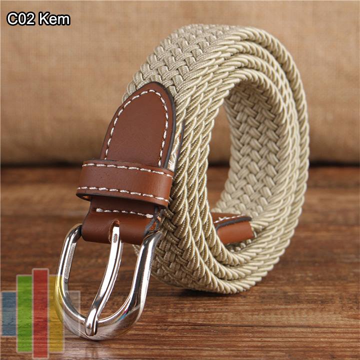 Thắt lưng vải dù co giãn nữ bản nhỏ kc24