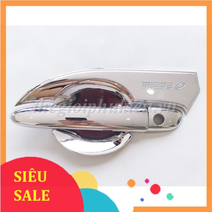 Bộ ốp tay nắm, hõm cửa xe Mazda 6 mạ Crom giá rẻ