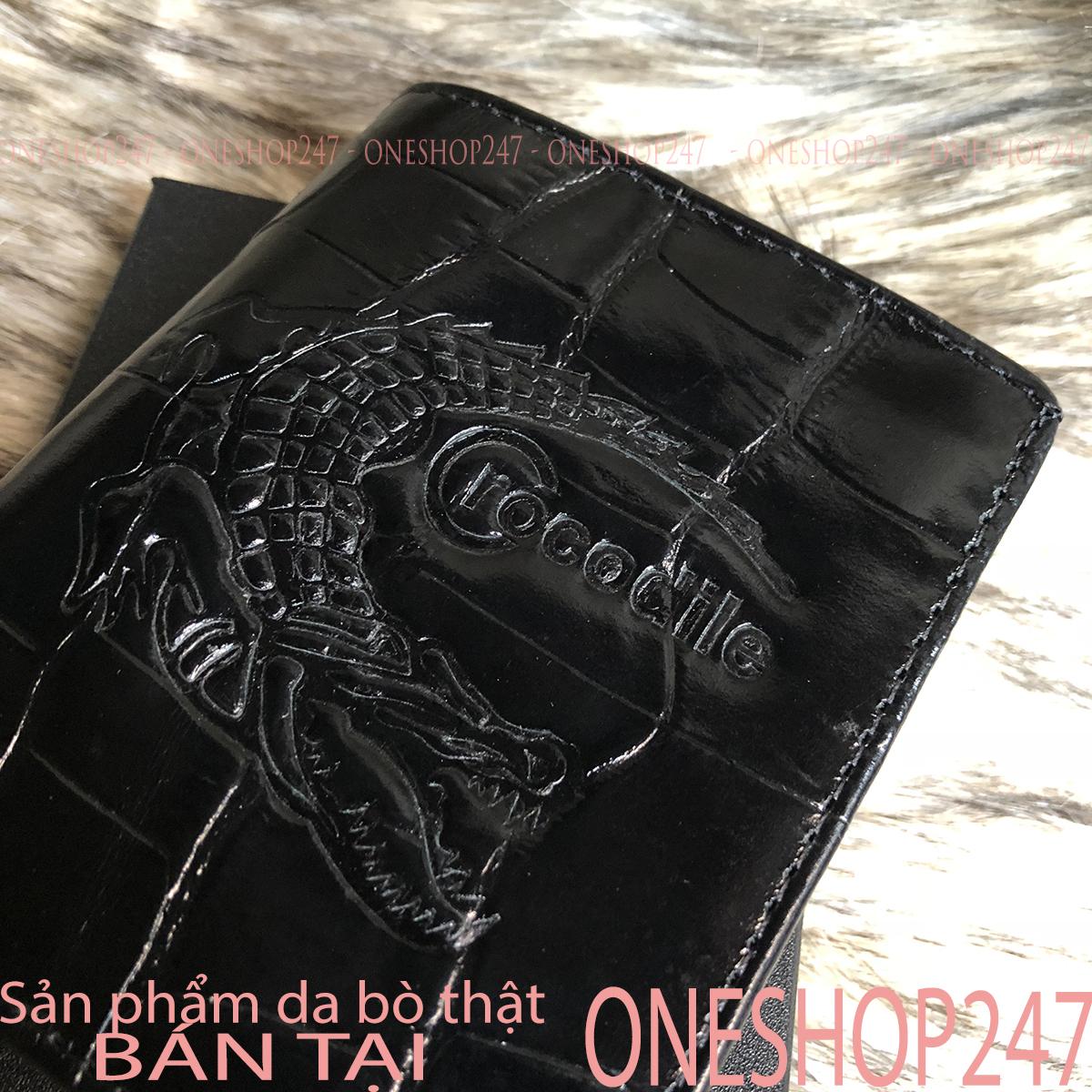 Ví da bò vân cá sấu 100% da bò thật C4V  ONESHOP247