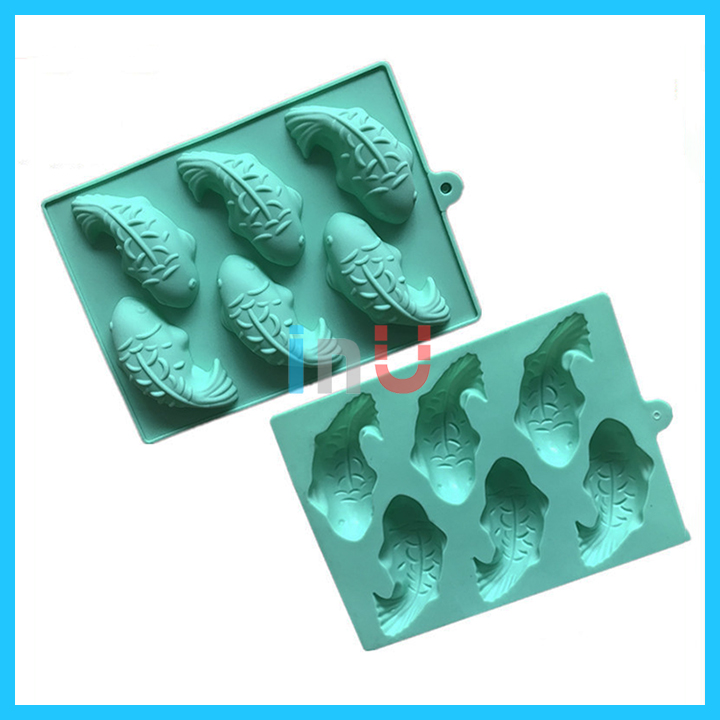 [HCM]Khuôn silicon cá Koi 6 con làm rau câu đổ socola