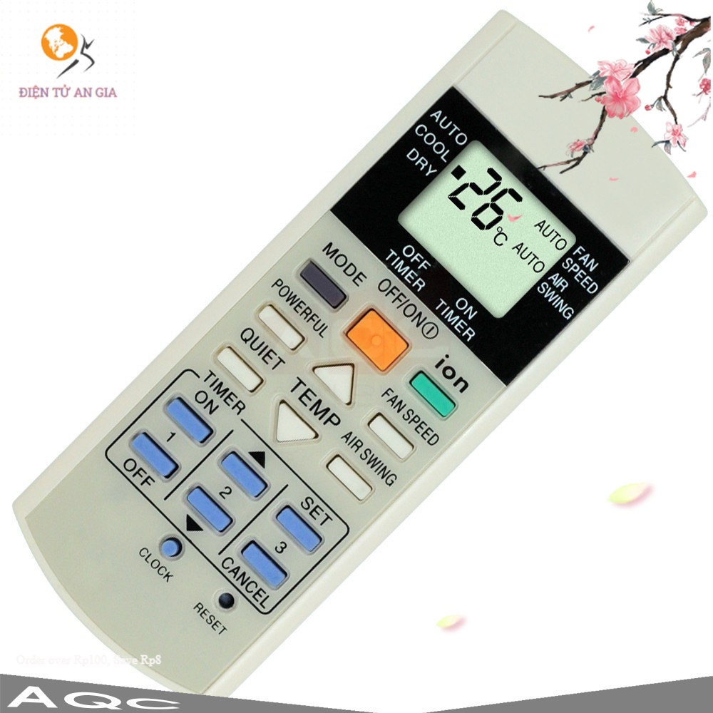 Remote điều khiển điều hòa máy lạnh pấnonic 1 chiều có ion _