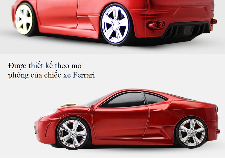 Chuột máy tính không dây mô hình ô tô (Ferrari) V3