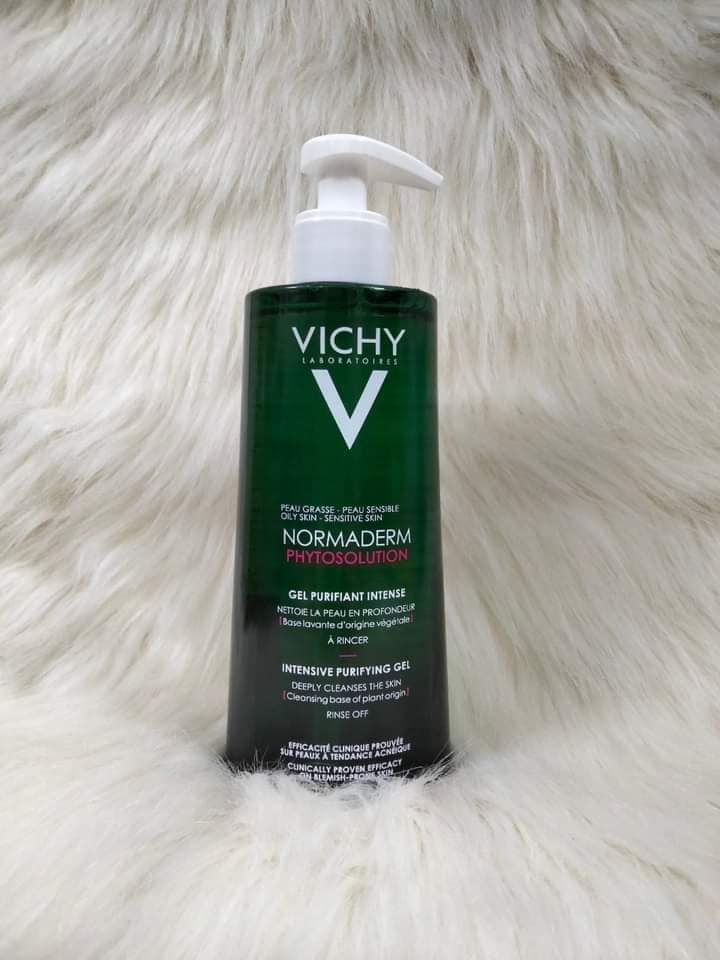 Sữa rửa mặt Vichy Normaderm Phytosolution intensive purifying gel cho da dầu mụn 400ml