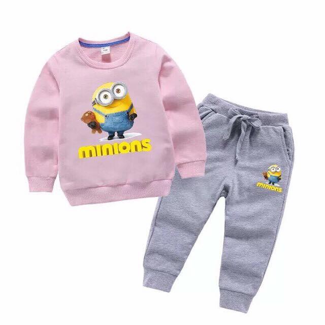 [HCM]Bộ đồ thu đông in hình Minion Bo051 (có bảng Size hình cuối)