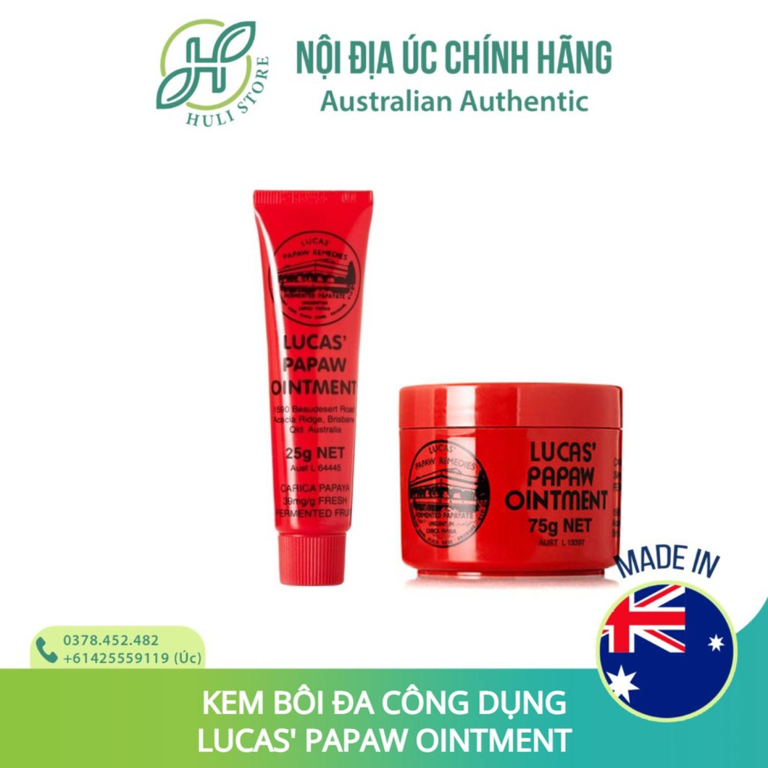 Kem bôi đa năng Lucas’ Papaw Ointment 25g 75g