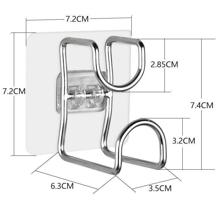 Móc inox dán tường treo gọn đồ