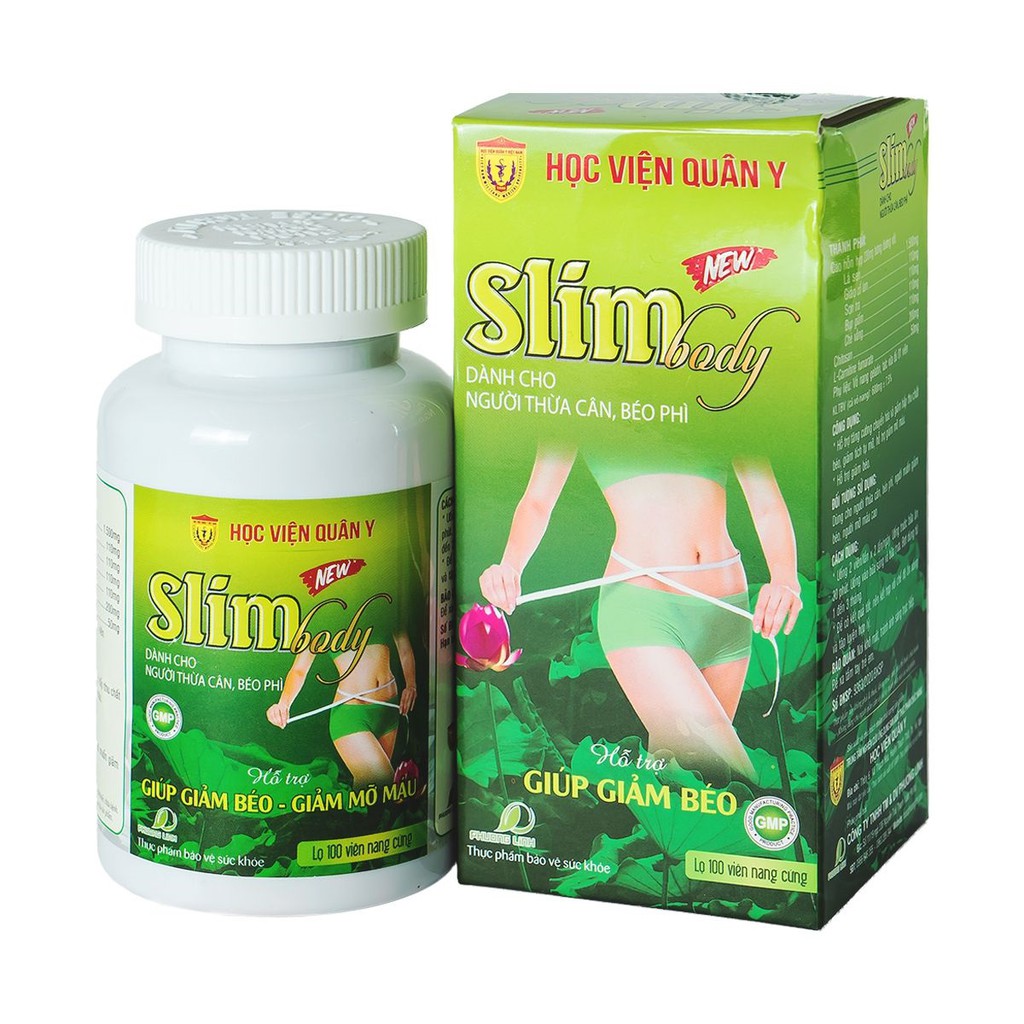Slim body new Học Viện Quân Y - Hỗ trợ giảm cân, giảm mỡ máu, gan nhiễm mỡ
