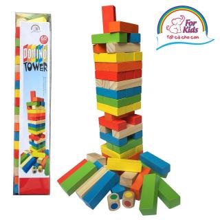 [HCM]Bộ rút gỗ màu 60 thanh Domino Tower FKS-031 thumbnail