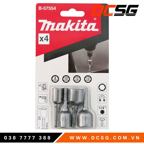 Bộ tuýp vặn ốc 4 cái Makita B-57554 | DCSG