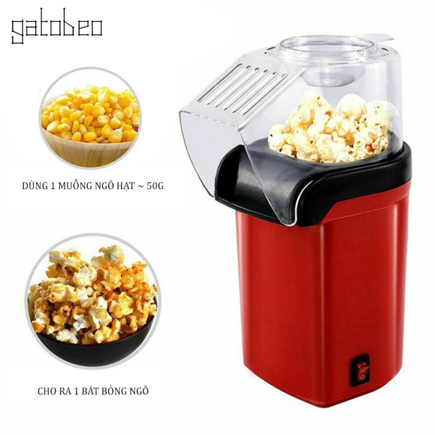 Máy làm bỏng ngô ( Máy làm Bắp rang bơ ) gia đình mini