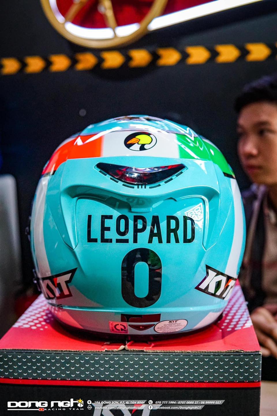 Kyt venom leopard helmet