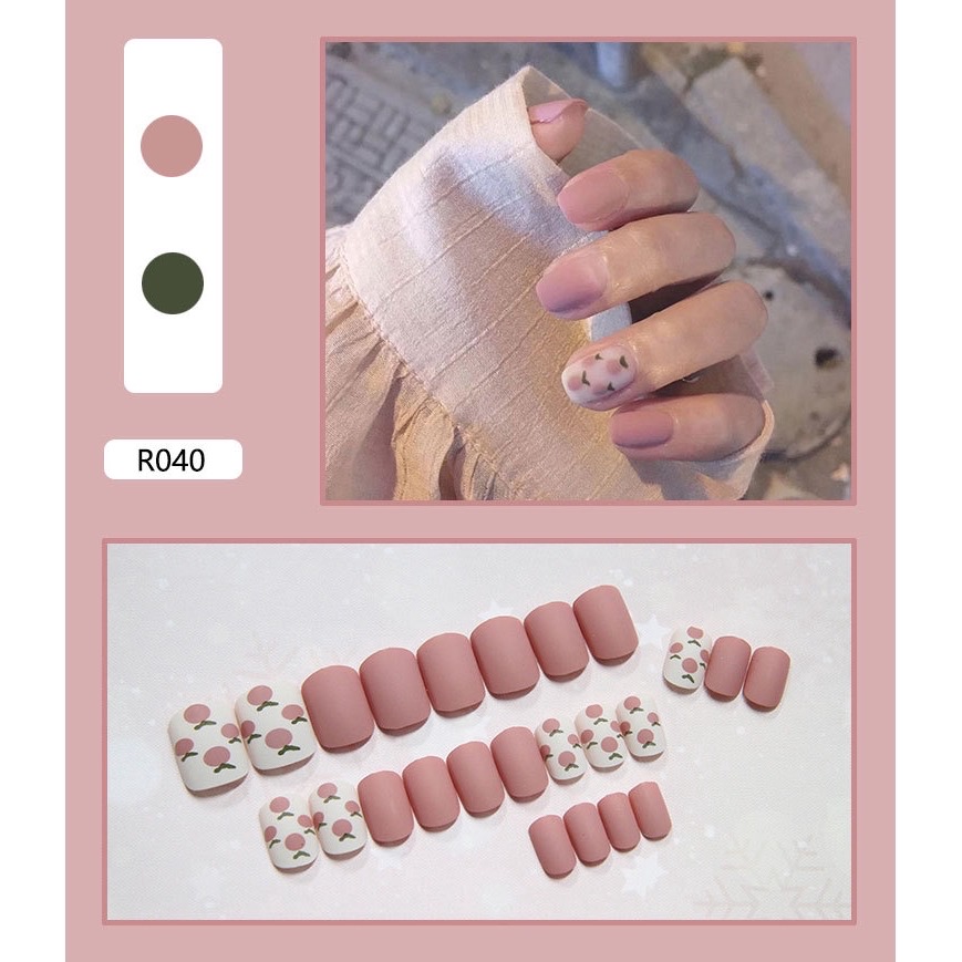 Set 24 móng tay tiện dụng cho đi chơi [tặng kèm dũa móng]