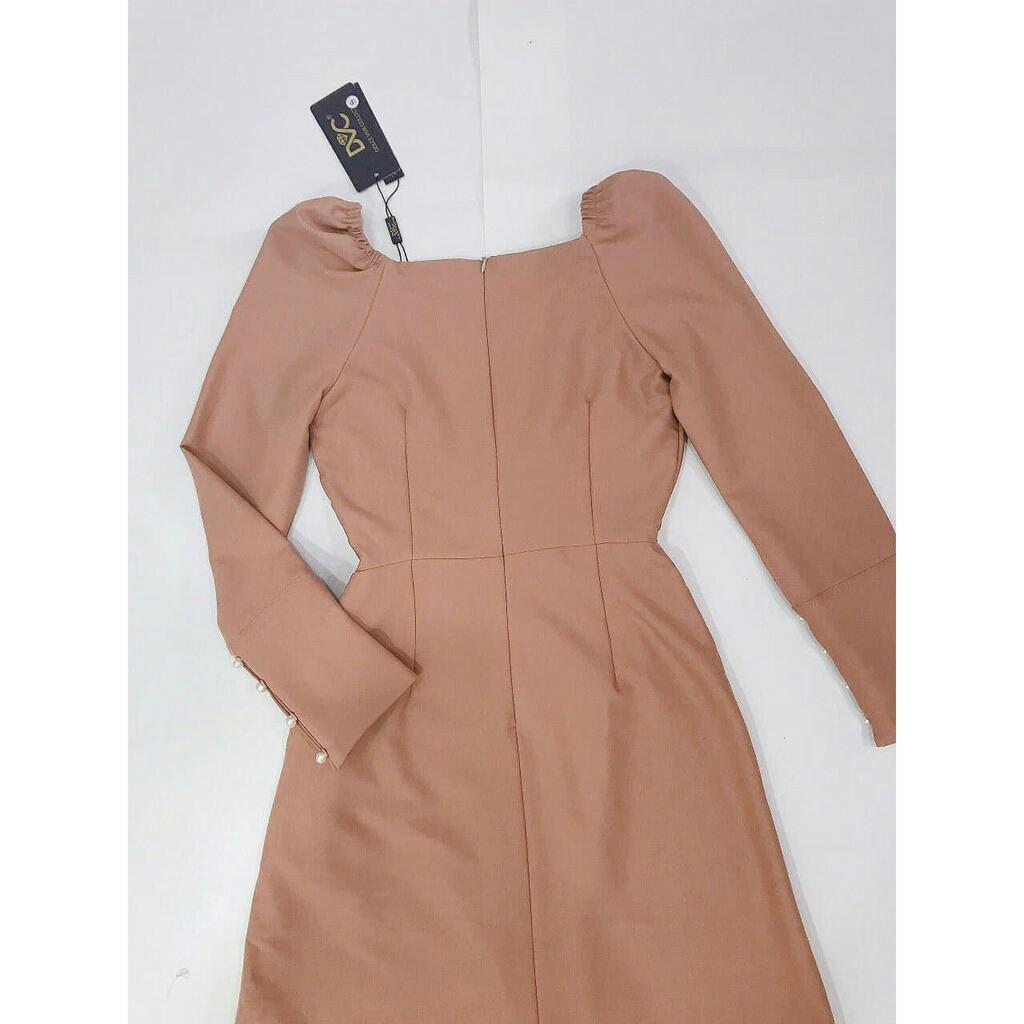 Đầm xòe màu nude thiết kế V1198