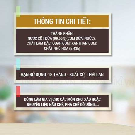 COMBO 2 Hộp Nước Cốt Dừa Roi Thai 250ml | Roi Thai Coconut Milk 250ml