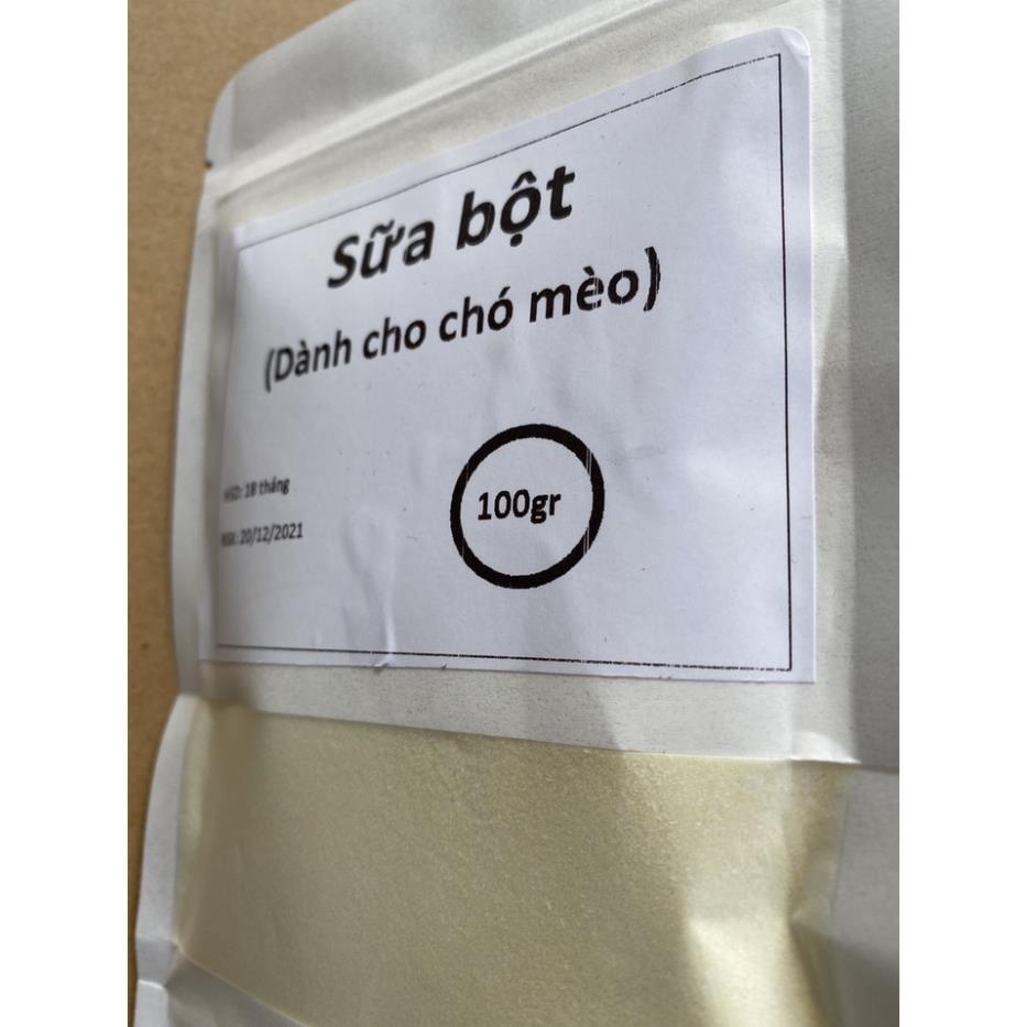 Hanpet - Sữa bột zip 100gr Sữa cho chó mèo dạng bột