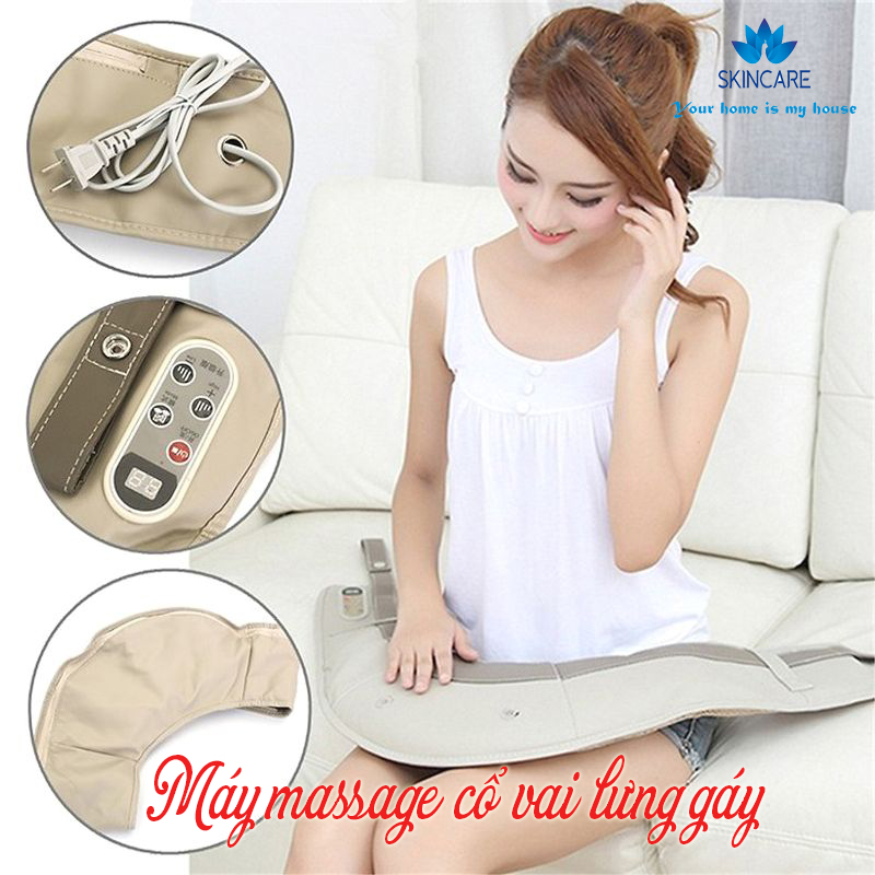 Massage vai gáy, máy massage cổ, máy massage cổ vai gáy, massage trị liệu đau vai gáy , Máy mát xa Vai Cổ Lưng giảm đau hiệu quả, Máy mát xa cổ, vai, gáy - Trị hết cơn đau chỉ trong 15 phút