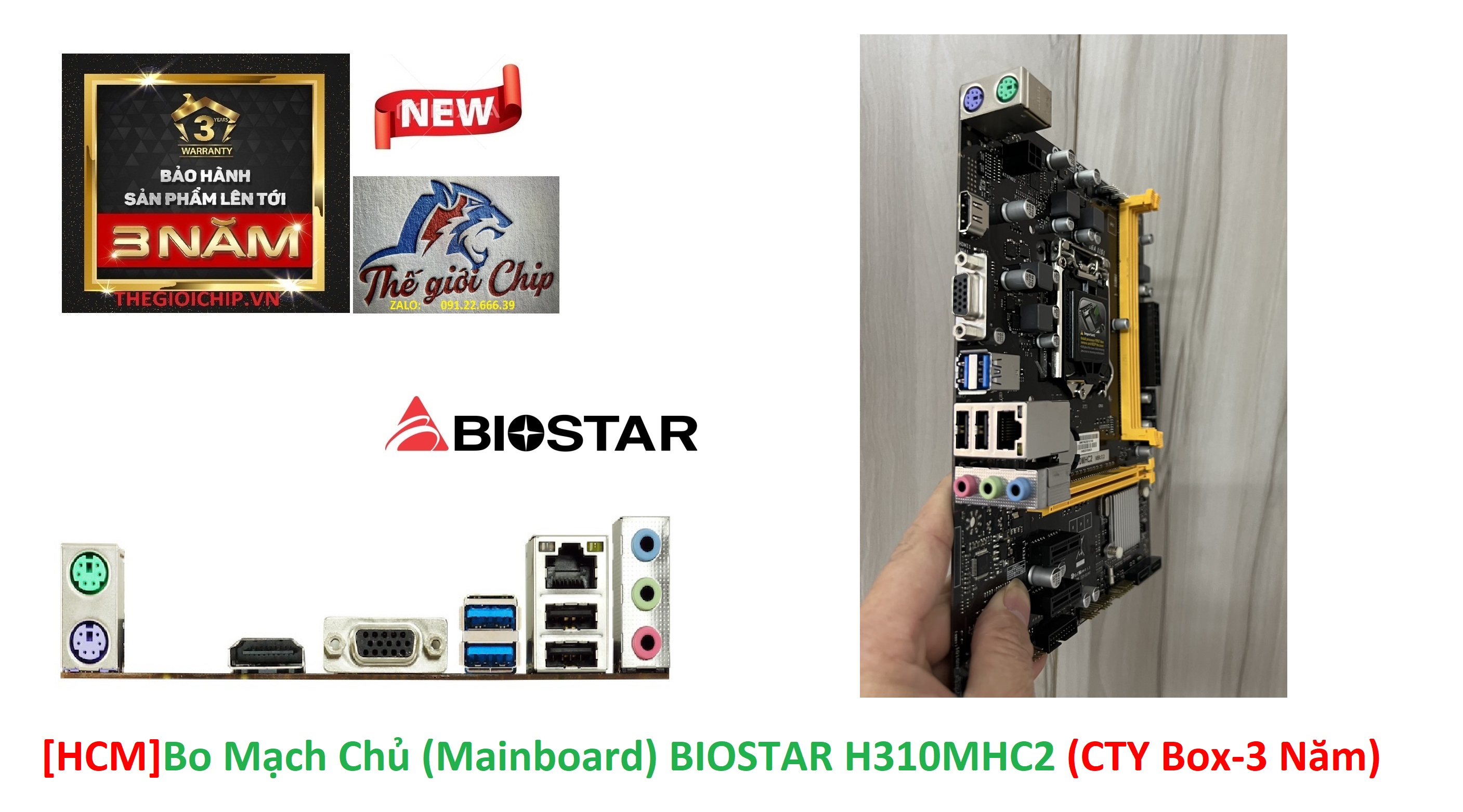 [HCM]Bo Mạch Chủ (Mainboard) BIOSTAR H310MHC2 (CTY Box-3 Năm)