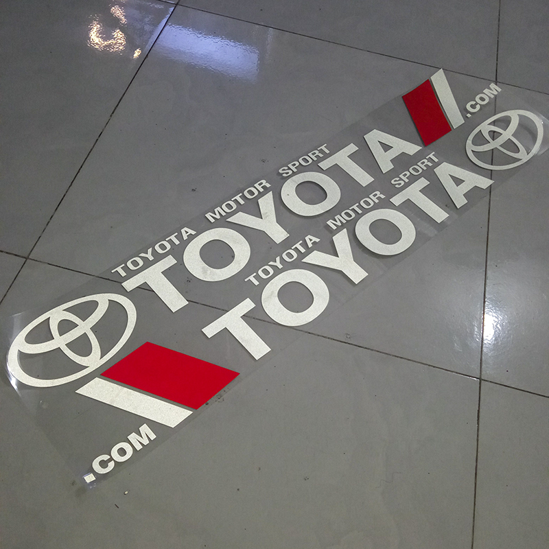 Tem TOYOTA Phản Quang Dán Thân xe ô tô ( giá bán 2 tem )