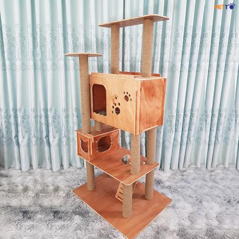 Nhà cây cho mèo 3 tầng CH003