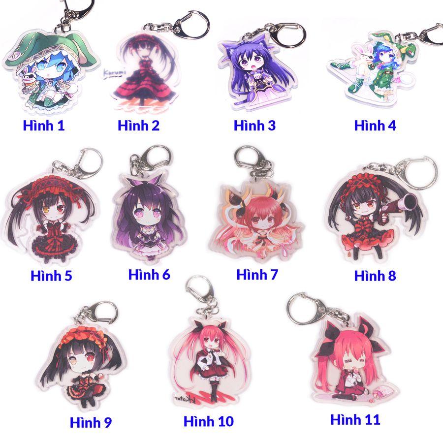 [thanh lý bán lỗ] Móc khóa Anime Acrylic Mica Chibi - Date A Live [PKA] [KS18]