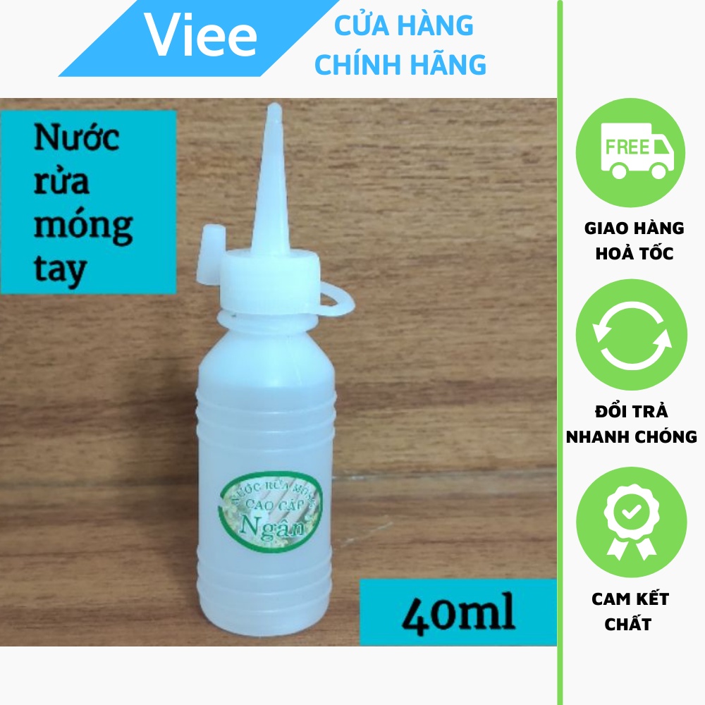 Nước Rửa Móng Tay Acetone 125ml (Tặng Bịch Bông Gòn)