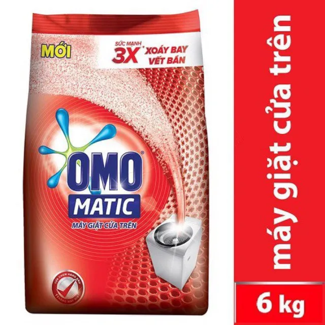 [HCM] Bột Giặt OMO Matic 5.7Kg Cửa Trên (Đỏ)