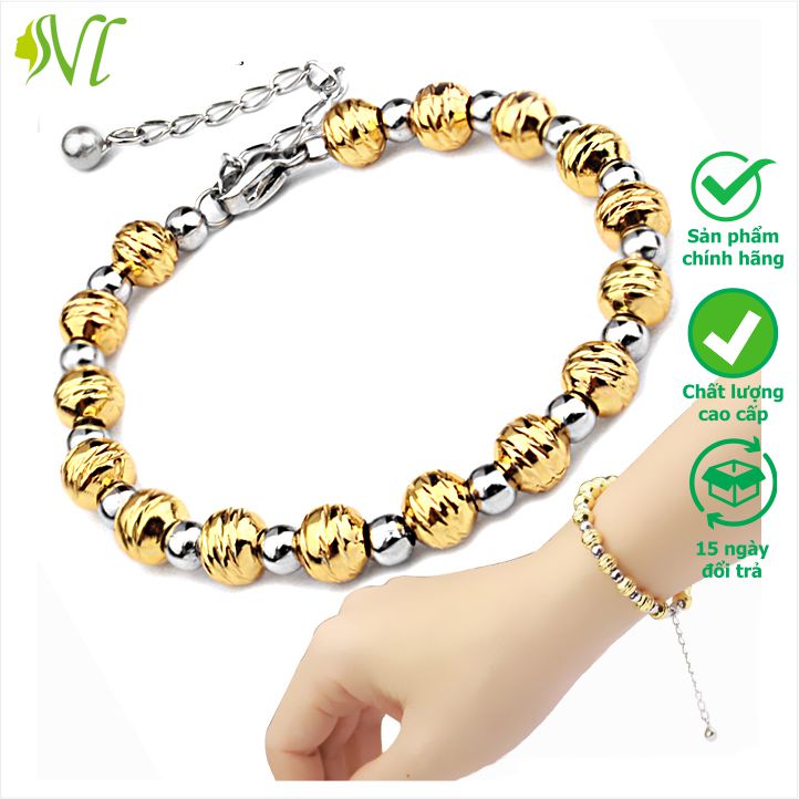Lắc tay nữ cute lắc tay nữ bi lắc tay nữ mạ vàng 18k  lắc tay titan nữ không đen không gỉ - Người Đẹp Vì Lụa