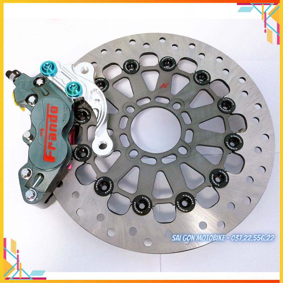 Trước exciter 135 - heo 4 pis frando + đĩa kingdrag size 267mm + pát 4 pis cnc