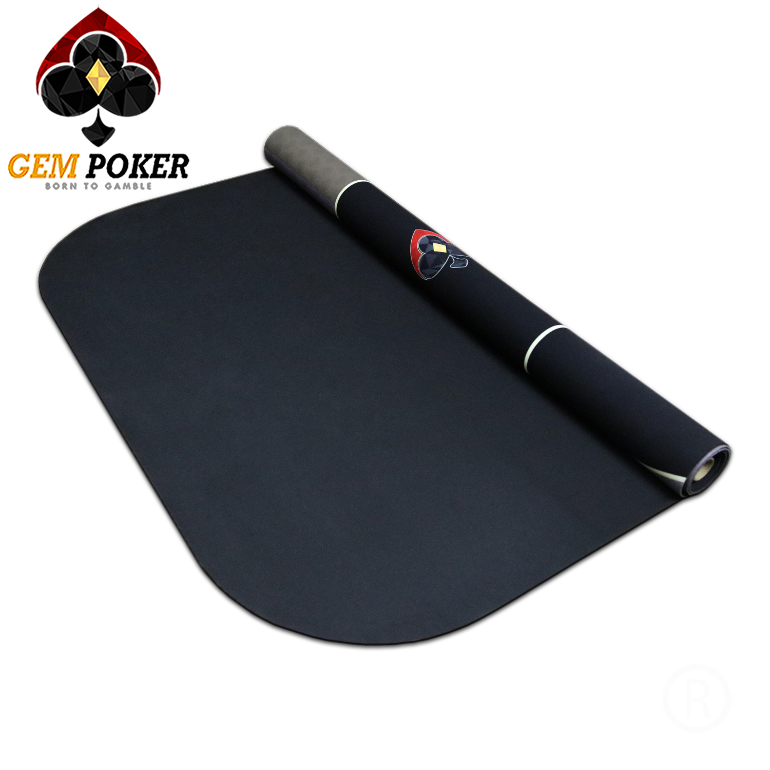 THẢM POKER CAO SU GEM BLACK 180x90 CM