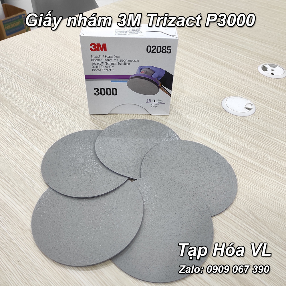 Combo 5 tờ Giấy nhám đánh bóng siêu mịn 3M Trizact P3000